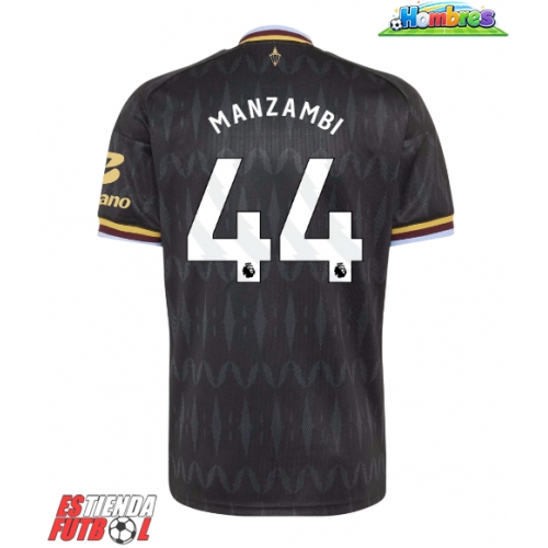 Aston Villa Johan Manzambi #44 Segunda Equipación 2026-27 Manga Corta